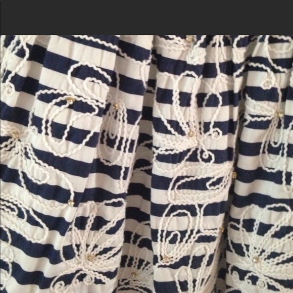 Lilly Pulitzer Roswell Navy and White Stripe Cording We Will Go Size 8 - Picture 13 of 16
